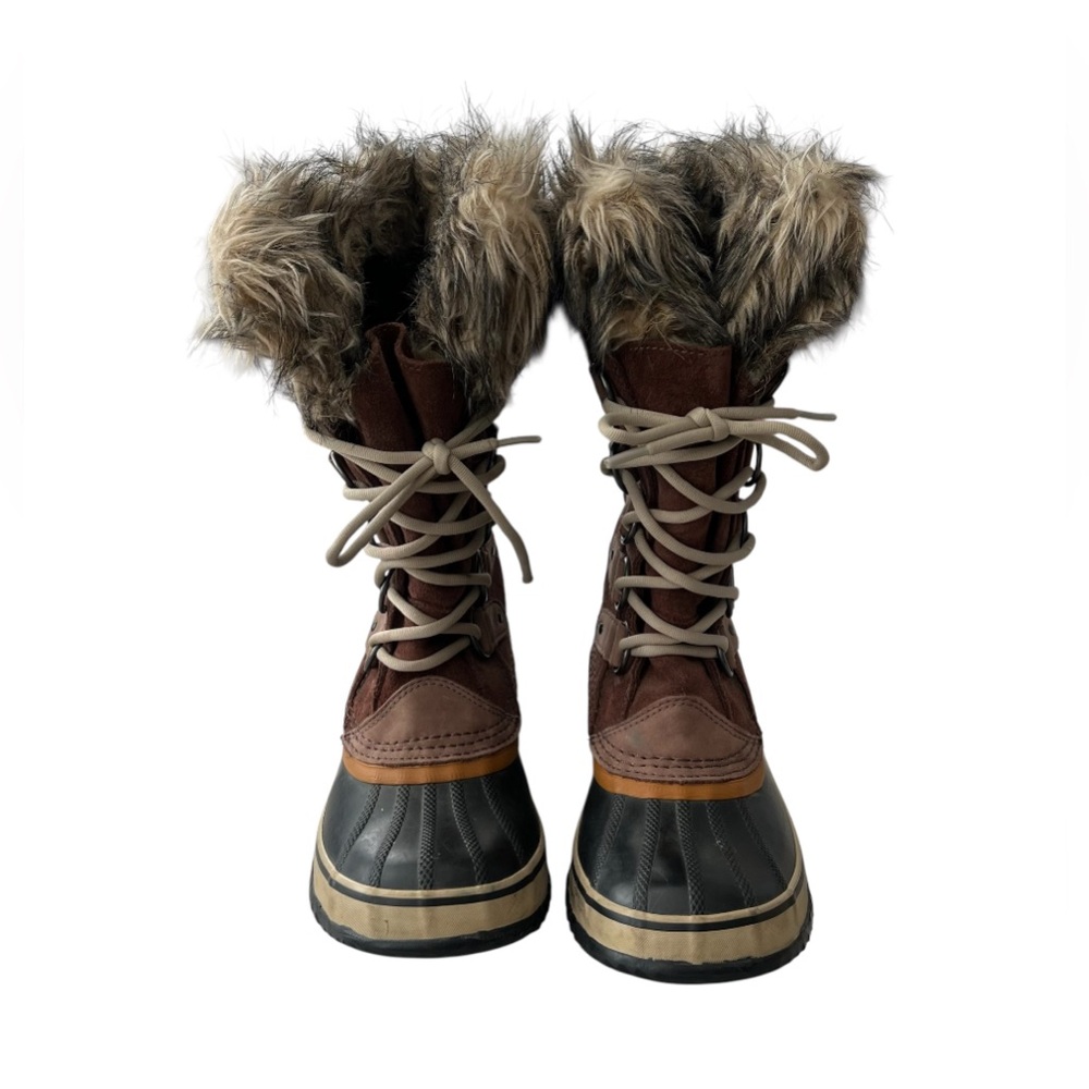 Sorel Brown and Black Fur Winter Boots